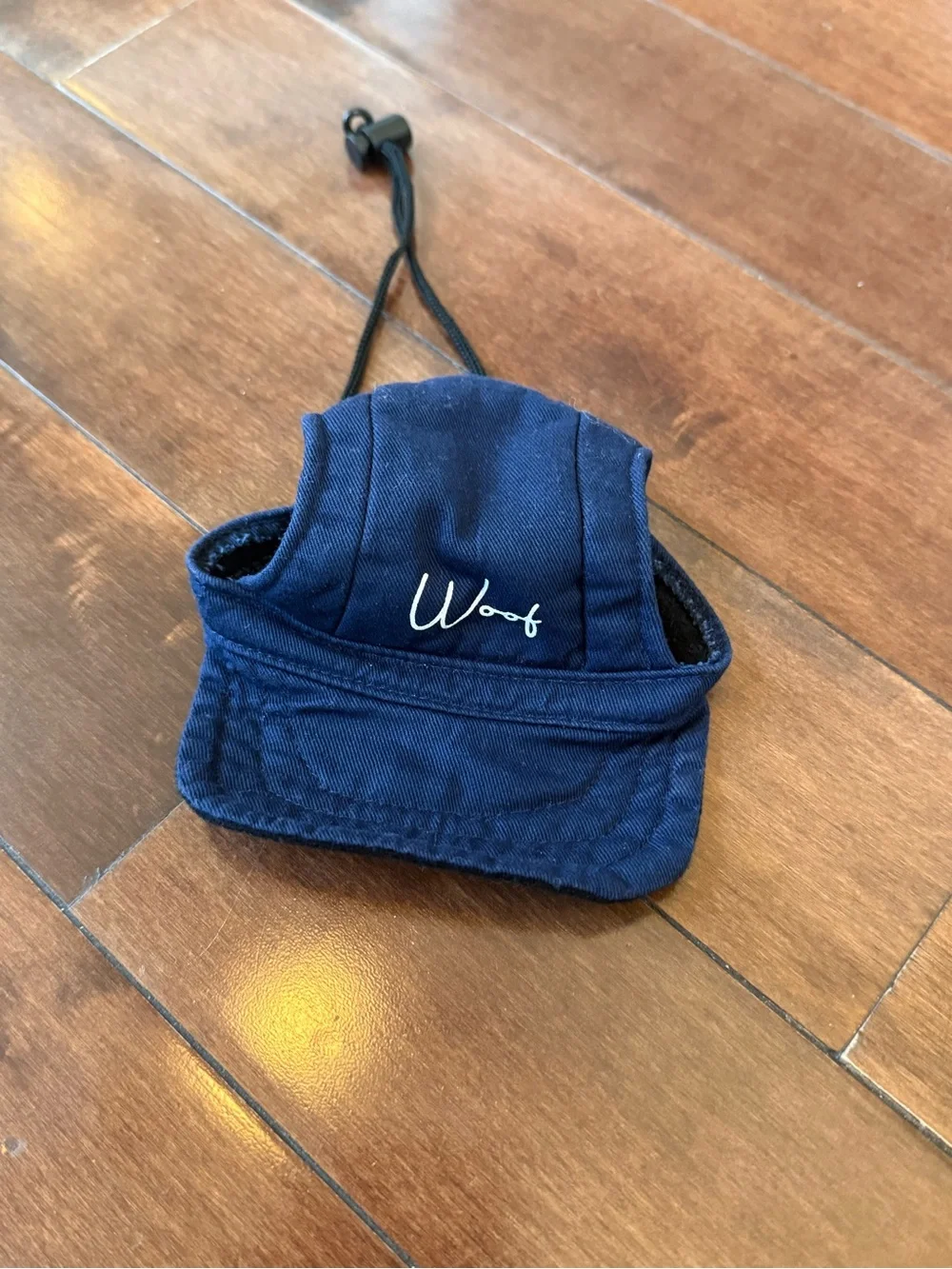 Woof Navy Blue Dog Baseball Hat, size Small